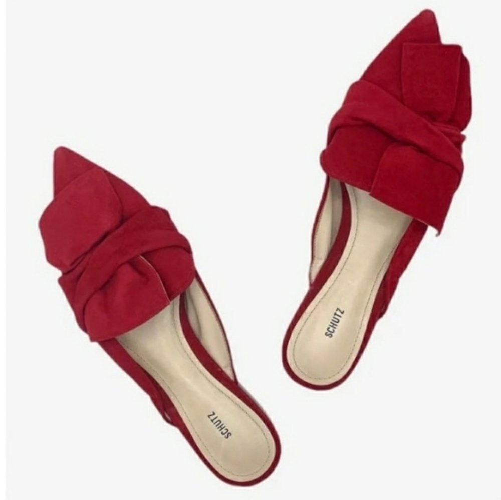 Preowned Schutz Women's D'Ana Knotted Loafer Mule size 7B! See photos !